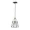 Z-Lite Trestle 1 Light Mini Pendant, Matte Black & Olde Brass 447MP-MB-OBR - alternate 3